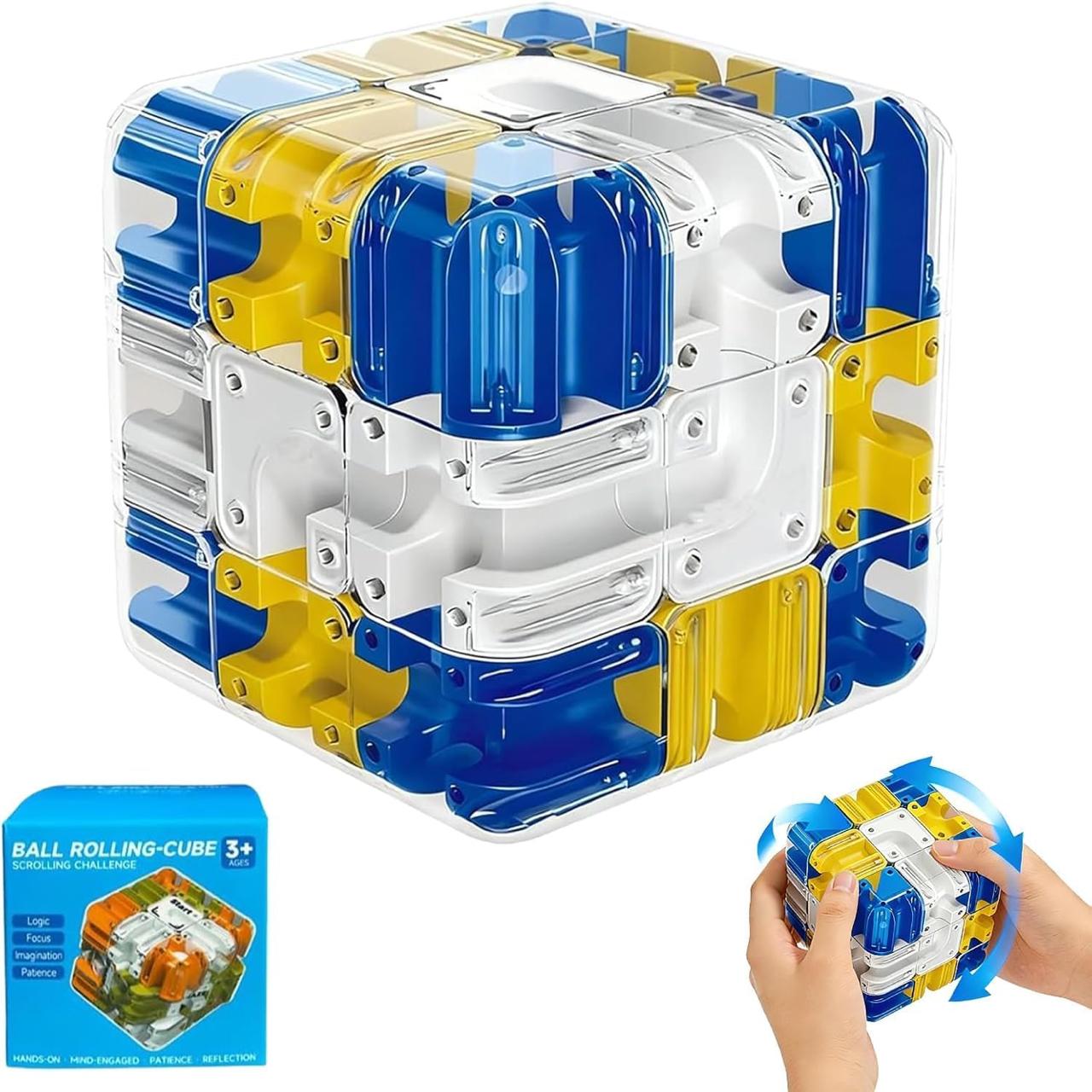 Ball Rolling Cube | 3D Rolling Ball Maze Cube Puzzle