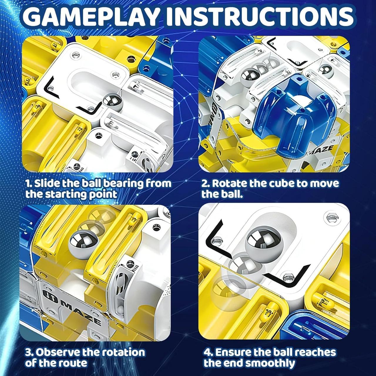 Ball Rolling Cube | 3D Rolling Ball Maze Cube Puzzle
